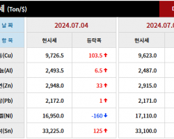 2024년 7월 4일 字 가격동향