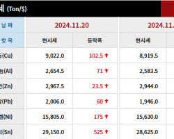 2024년 11월 20일 字 가격동향